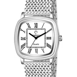 Versatile Men Bracelet Style Straps Analogue Watch- v sqre white-45