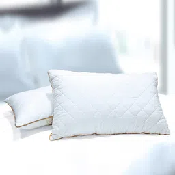 SPACES 2-Pcs White Quilted Microfiber Sleep Pillows-30