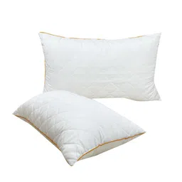 SPACES 2-Pcs White Quilted Microfiber Sleep Pillows image 5