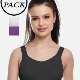 FIMS Women Black and purple and white Bra-picture-31