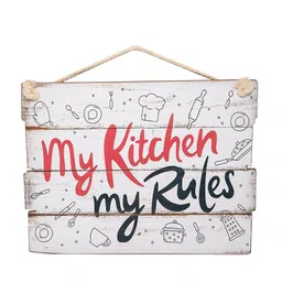 MARKET99 White Printed Wall Plaque-41