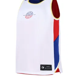 TARMAK By Decathlon Kids White Red Reversible Basketball Tank Top Jersey-image-28