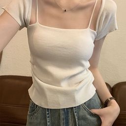 LULU & SKY Square Neck Fitted Top-image-32