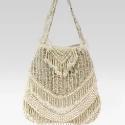 Fabbhue Womens Off White Hand Clutch Potli Bag-picture-10