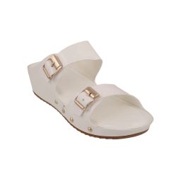 Iconics White Women Solid Sandals-picture-28