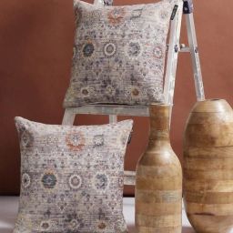 romee Multicolour Chenille Ethnic Motif 16x16 inches Cushion Cover (2Pc)-picture-5