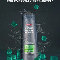 Dove Men +Care Fresh & Clean 2-in-1 Shampoo + Conditioner with Caffeine & Menthol - 340ml image 4