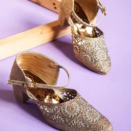 JM Looks Embellished Block Heel Pumps-25