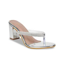 Shezone Pointed Toe Block Sandals Heels-10