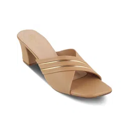 Tresmode Marc Textured Open Toe Block Heel Mules-16