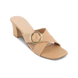 Tresmode GLIDE Cross Strap Block Heels With Buckle Detail-24