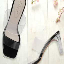 MEHNAM Two Strap Party Slim Heels-56