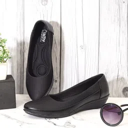 Cindy Round Toe Wedge Heeled Pumps-31