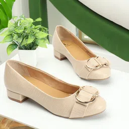 Carlton London Textured Block Pumps with Buckle-25