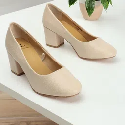 Carlton London Round Toe Block Heeled Pumps-12