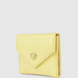 Caprese Women Abstract Textured Envelope Style Three Fold Wallet with Iridescent Effect image 2