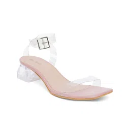 Retro Walk Two Strap Block Heels With Ankle Loop image 5