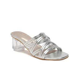 pelle albero Textured Strappy Block Heels image 4