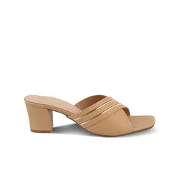 Tresmode Marc Textured Open Toe Block Heel Mules image 5