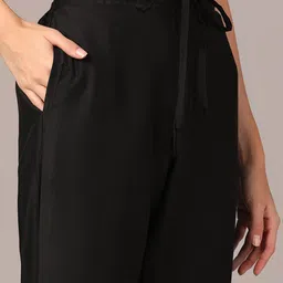 KALINI Embroidered Pleated Thread Work Kurta with Trousers & Dupatta image 3