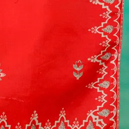 Anouk Red Ethnic Motifs Printed Square Neck Straight Kurta & Palazzos With Dupatta image 4