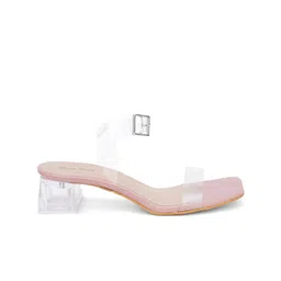 Retro Walk Two Strap Block Heels With Ankle Loop image 2