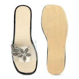 Action Embellished Open Toe Wedge Heels image 3