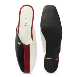ELLE Colourblocked Square Toe Block Mules image 4
