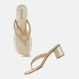 CORSICA Embellished Open Toe Block Heels image 3