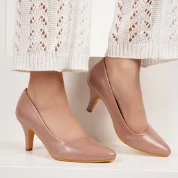 DressBerry Nude-Coloured Pointed Toe Slim Pumps-43