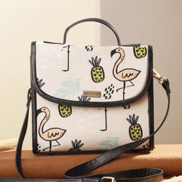 Priyaasi Animal Textured Structured Satchel-picture-34