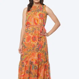 Biba Tropical A-Line Midi Dress With Belt-picture-31