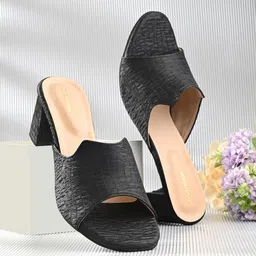 CLOG LONDON Open Toe Block Heels with Bows-15