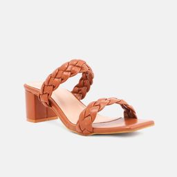 SCENTRA Tan Party Block Sandals-image-26