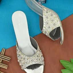pelle albero Embellished Party Block Heels-picture-3