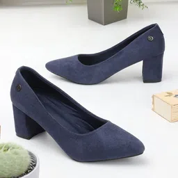 Carlton London Pointed Toe Block Heeled Pumps-44