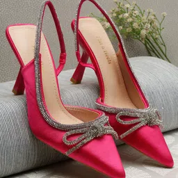 Flat n Heels Embellished Pointed Toe Slim Heels-15