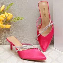 Flat n Heels Embellished Pointed Toe Slim Heels-57