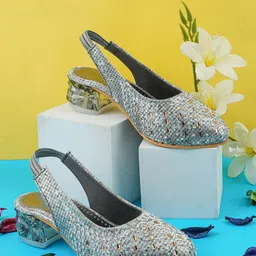 BAESD Girls Embellished Block Heeled Pumps-image-67