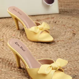 Retro Walk Bows Open Toe Slim Heels-26