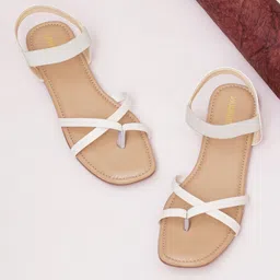 FABBHUE Strappy One Toe Flats-21