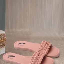 TRASE Women Pink Open Toe Flats-image-47