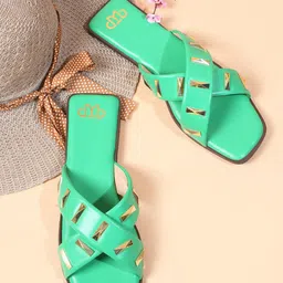 THE WHITE POLE  Embellished Open Toe Flats-51