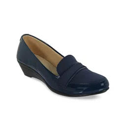 XE Looks Navy Blue Wedge Heels-picture-25