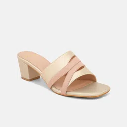 ALL TABS OPEN Colourblocked Open Toe Party Block Heels image 5