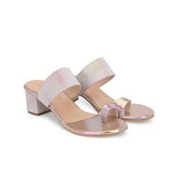 CLOG LONDON Embellished Open One Toe Block Heels image 2