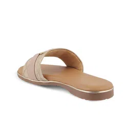 Tresmode Textured Open Toe Flats with Bows image 2