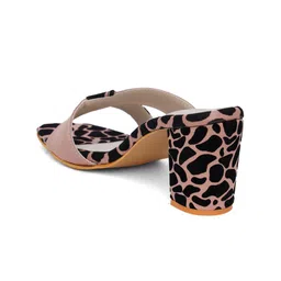 FABBHUE Printed Open Toe Block Heels image 2