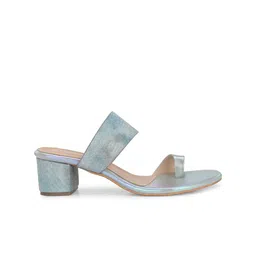 CLOG LONDON Textured Open One Toe Block Heels image 5