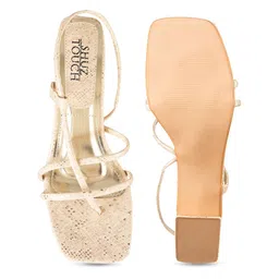 SHUZ TOUCH Textured Square Toe Block Heels image 2
